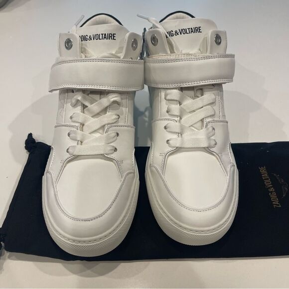 Zadig & Voltaire logo-print touch-strap sneakers NEW  Size 41 - Picture 13 of 14